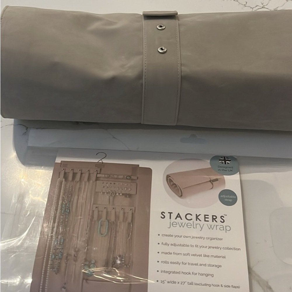 Stackers Gray Jewelry Wrap Organizer
